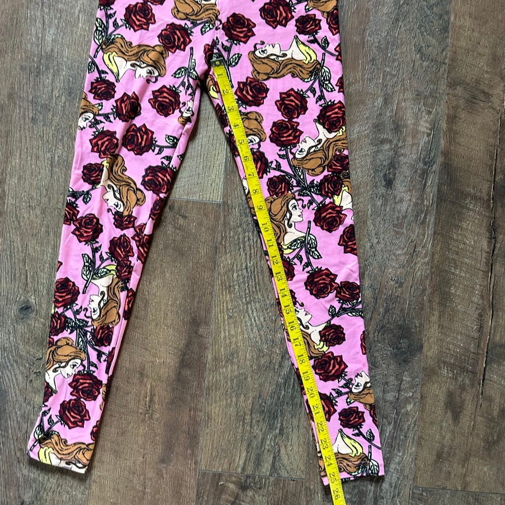 Girls LuLaRoe Pink Belle & Black Toy Story Leggings set 2 - Picture 7 of 14